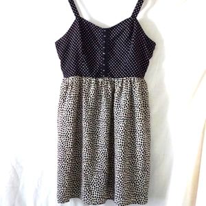 Polka Dot Sun Dress, Midi, Sz 16, NWOT